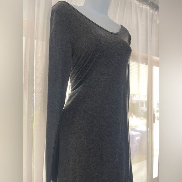 Gray long Sleeve Tunic dress - Picture 4 of 4